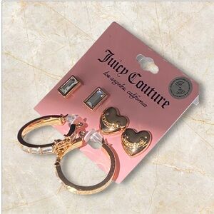 Juicy Couture Hoop & Stud Earrings Set
